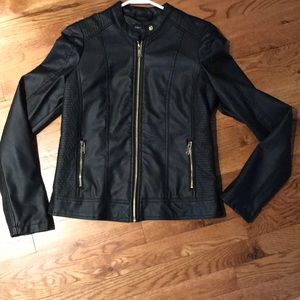 Black leather jacket